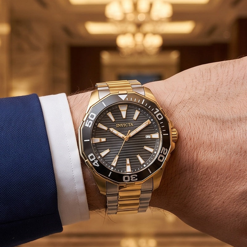 Reloj Invicta Pro Diver 69238 · Bicolor Acero y Oro 46 mm