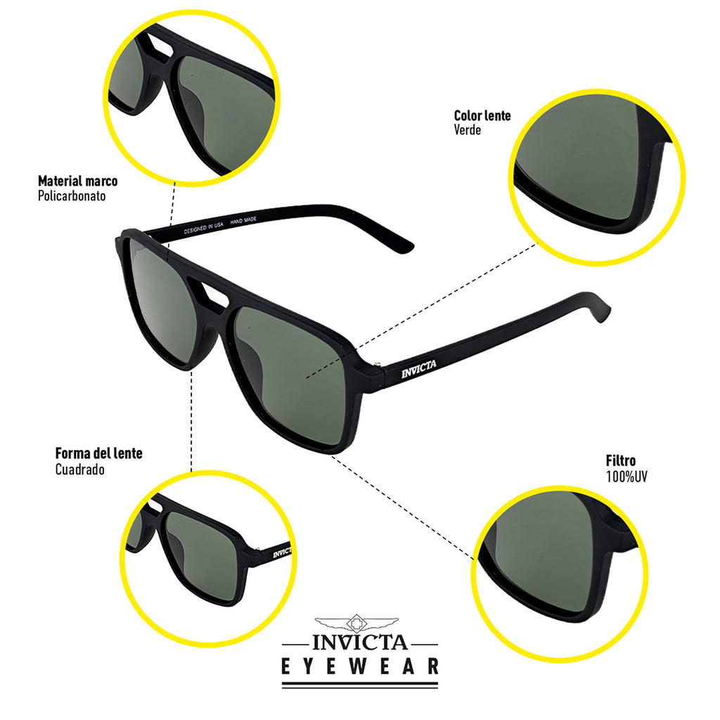Invicta I16009-s1r-01-g15 Unisex Sunglasses