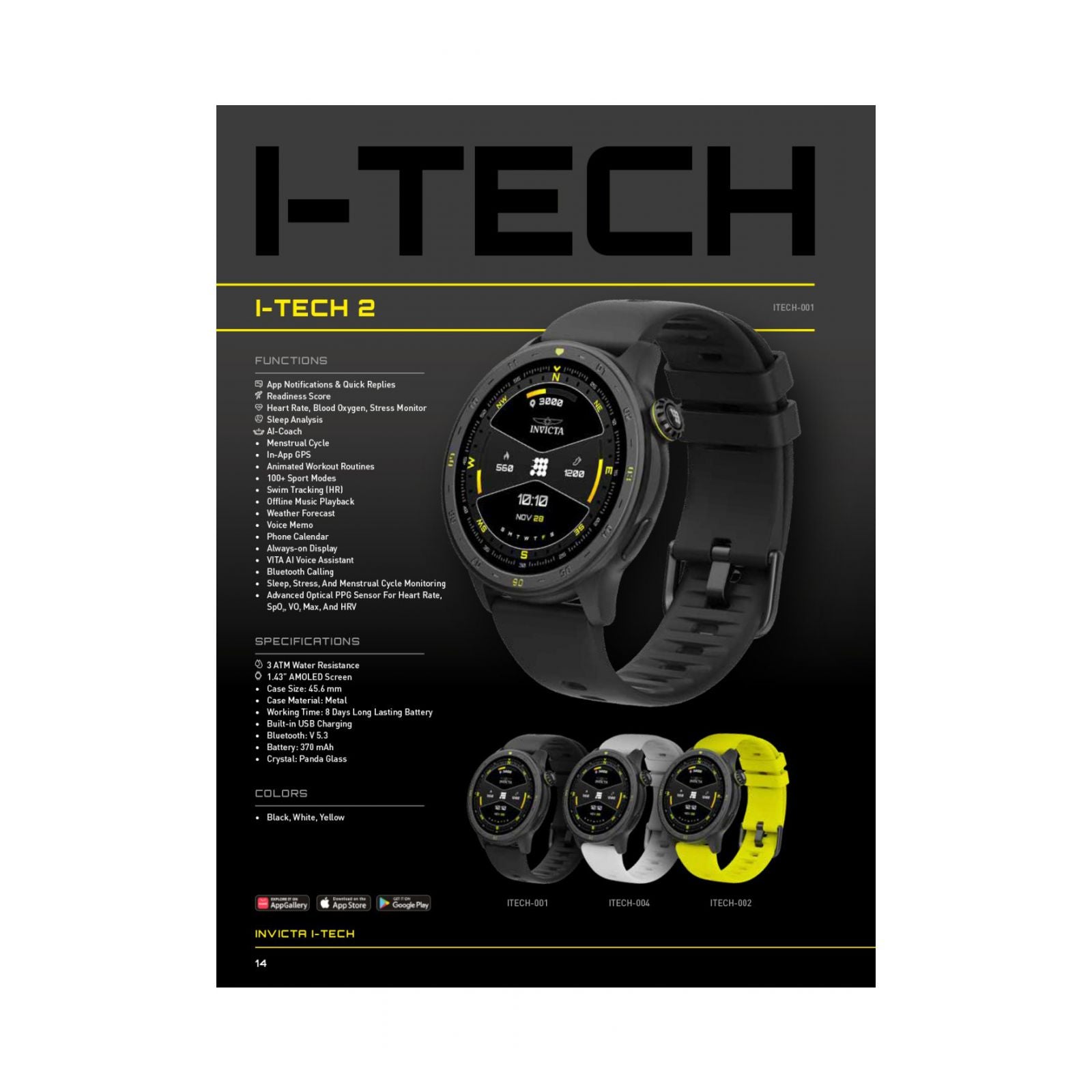 Reloj Invicta I-tech Itech 004