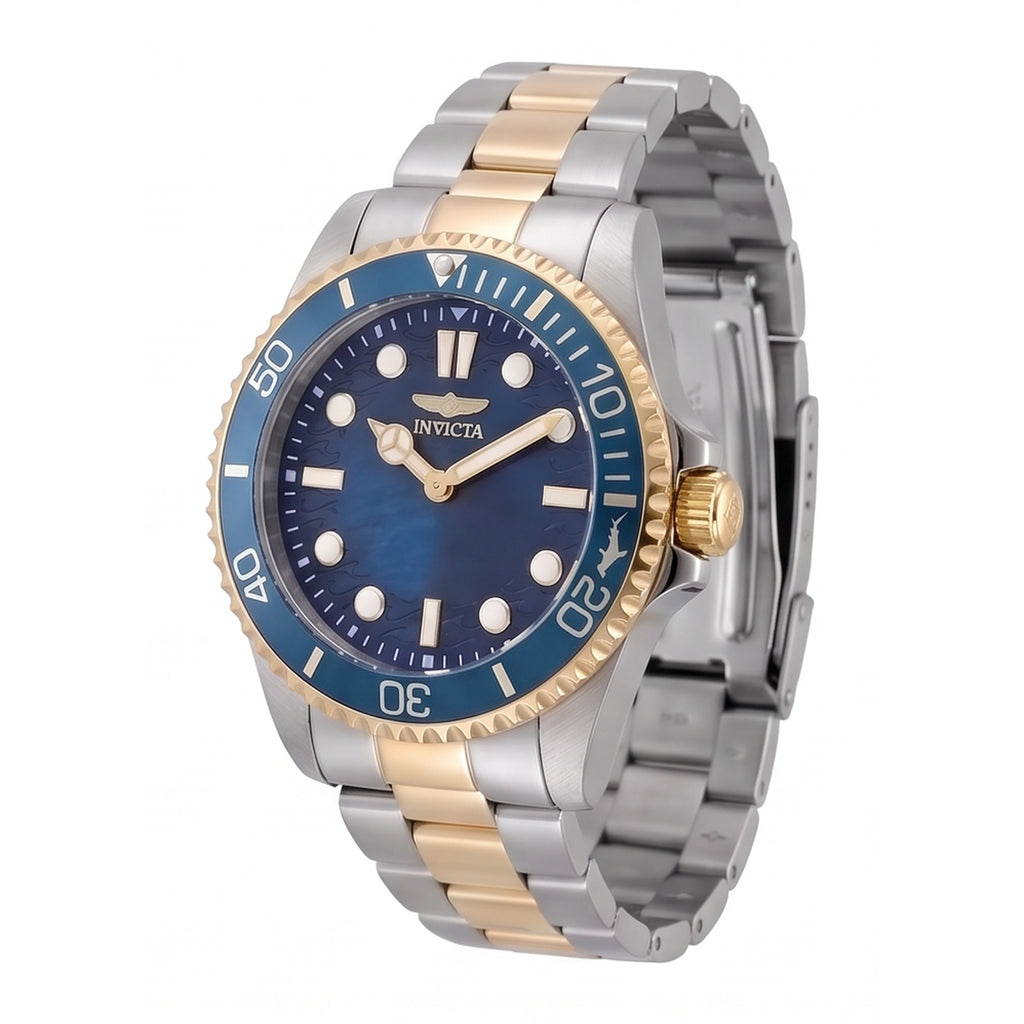 Reloj Invicta Pro Diver 49696 · Esfera Azul Bicolor Acero y Oro 43 mm