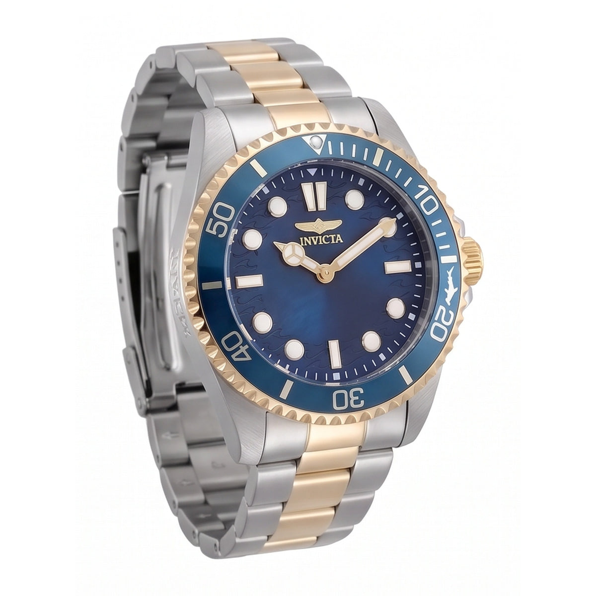 Reloj Invicta Pro Diver 49696 · Esfera Azul Bicolor Acero y Oro 43 mm