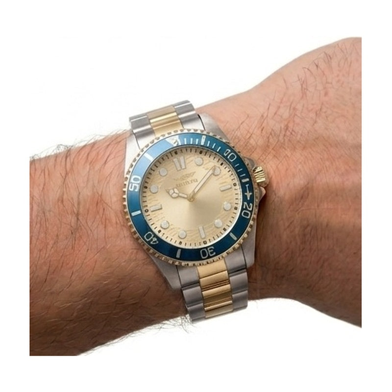 Relógio Invicta Pro Diver 49697 · Dourado Bicolor Aço e Ouro 43 mm